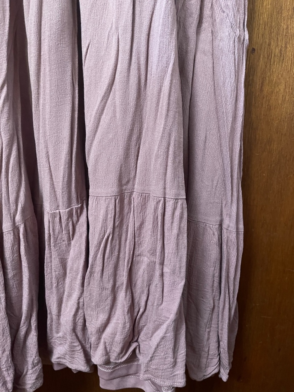 In Loom lavender smocked flutter sleeve tiered maxi midi dress - Picture 5 of 9